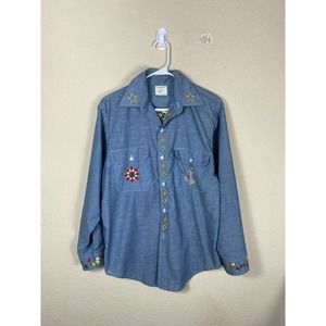 Large Big Mac JC Penney Chain Stitch Floral Shirt